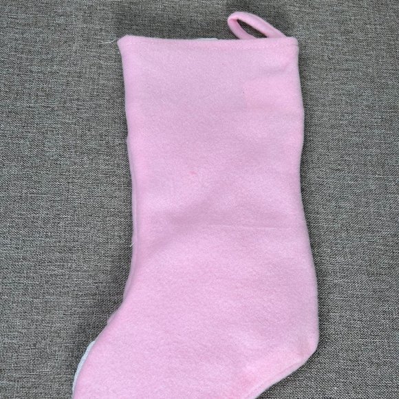 St Nick's Choice Baby's First Christmas Reindeer w/ Bow Stocking Pink - Picture 4 of 8